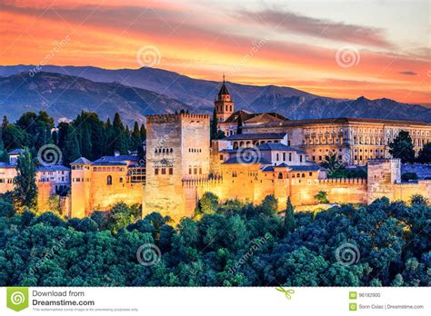Alhambra Of Granada Spain Stock Photo Image Of Interest Europe