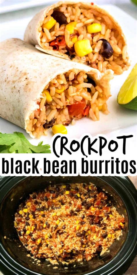 Slow Cooker Black Bean Burritos Recipe Vegan In The Freezer