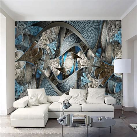 Photo Wallpaper European Luxury Palace Style Abstract Glass Mural Tv