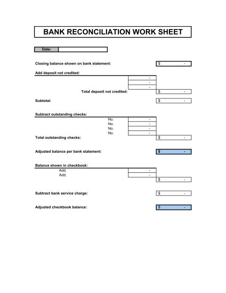 Start studying cash reconciliation theory. Bank Reconciliation Template | charlotte clergy coalition