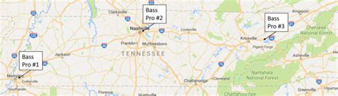 If We Were To Stretch I 40 Out Into A Straight Line These Bass Pro Shop Locations Can Help Us