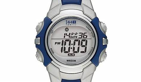 Timex - Timex Women's T5J131 1440 Sports Digital Blue Resin Strap Watch