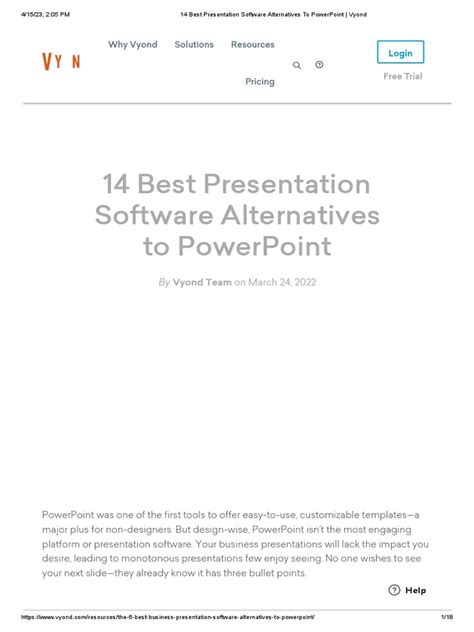 14 Best Presentation Software Alternatives To Powerpoint Why Vyond