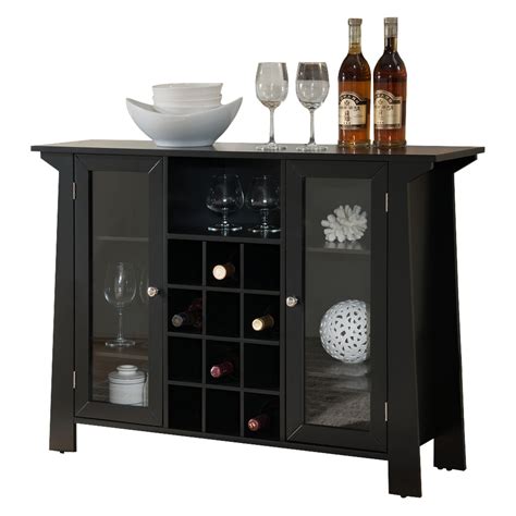 Buy Pilaster Designs Jesse Contemporary Wood Sideboard Buffet Bar Cabinet In Black Online At