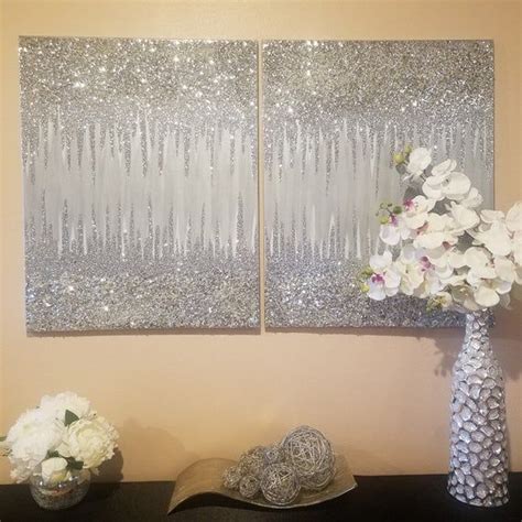 Original Abstract Glitter Art Set 30x48 Etsy In 2020 Glitter Wall