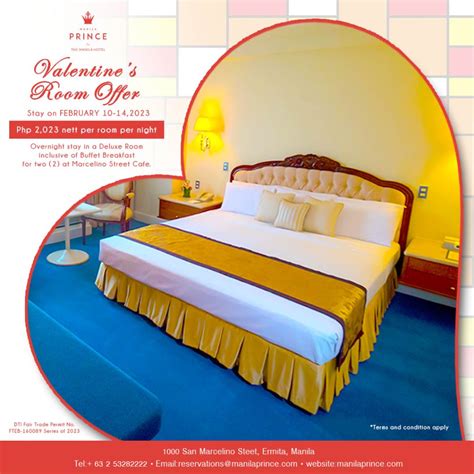 Manila Prince Hotels Special Valentine Deluxe Room Rate Manila