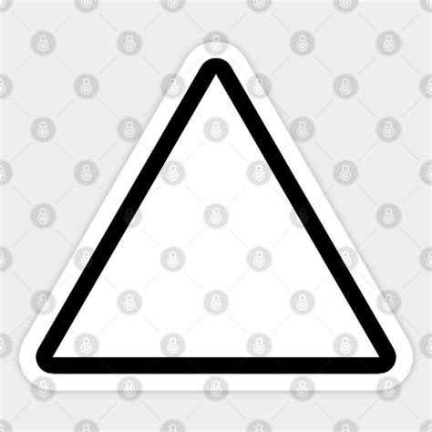 White Triangle Triangle Sticker Teepublic Uk