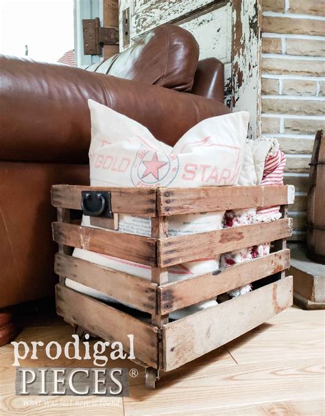 Upcycled Crates For Farmhouse Decor Prodigal Pieces Crate Shelves