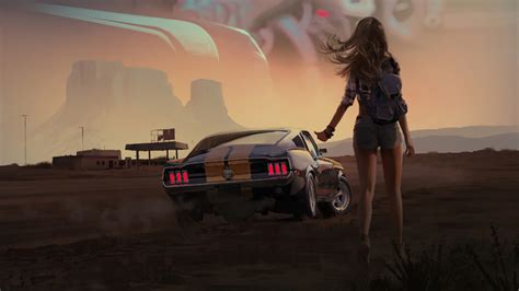 Girl With Mustang 4k Hd Anime 4k Wallpapers Images