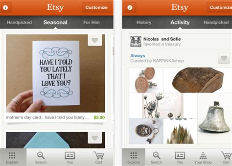 Etsy Updates Its Ios App With New Activity Feed And Explore Experience