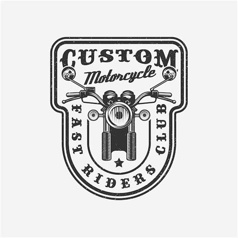 Premium Vector Custom Motorcycle Vintage Badge Emblem
