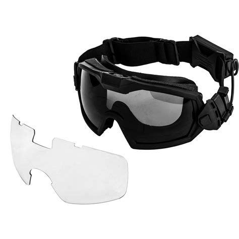 G Force Full Seal Airsoft Goggles W Built In Fan [smoke Clear Lens] Black Airsoft Megastore