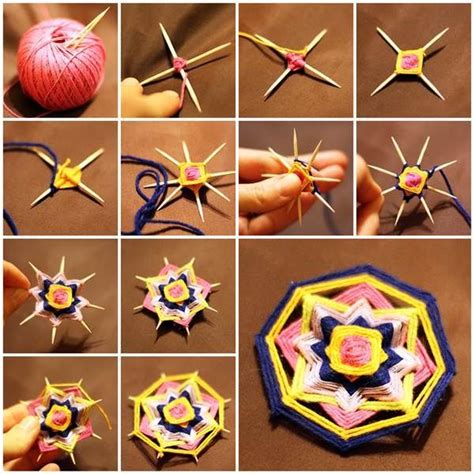 Make A Tiny Tooth Pick Mandala Recycled Crafts Kids Crafts Craft