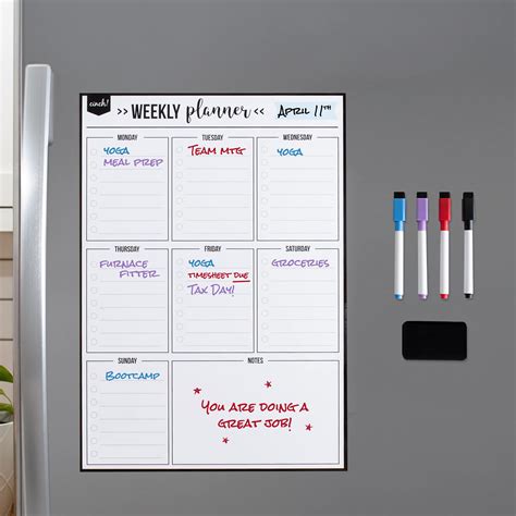Buy Magnetic Dry Erase Whiteboard Meal Weekly Planner Magnetic Fridge