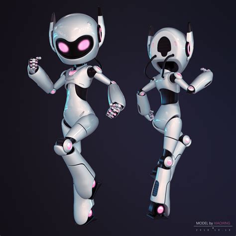 3d Model Female Robot Rigged 3d Model Vr Ar Low Poly Rigged Cgtrader