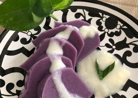 Resep Puding Ubi Ungu Dengan Vla Vanilla Oleh Shinta Cesarani Azman