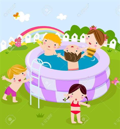 Children Swimming In Pool Clipart Clipground