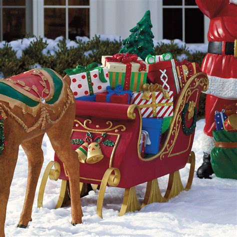 Fiber Optic Sleigh Frontgate Outdoor Christmas Decorations