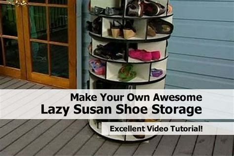 Make Your Own Awesome Lazy Susan Shoe Storage