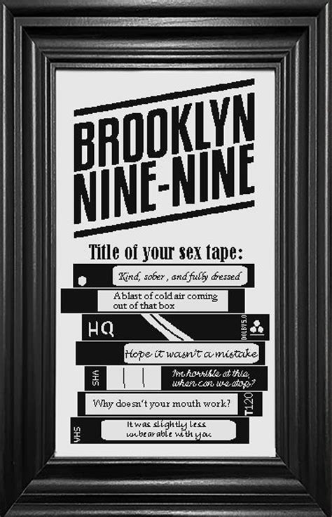 Brooklyn Nine Nine Title Of Your Sex Tape Cross Stitch Pattern Etsy