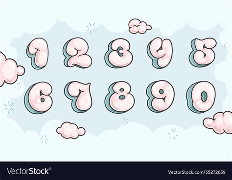 Numbers Bubble Set Royalty Free Vector Image Vectorstock