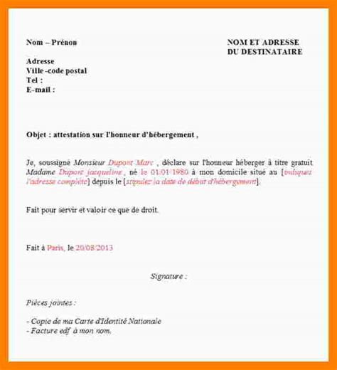 L'attestation d'hébergement peut également être appelée certificat d'hébergement ou déclaration d'hébergement. attestation d'hebergement a titre gratuit - Modele de lettre type