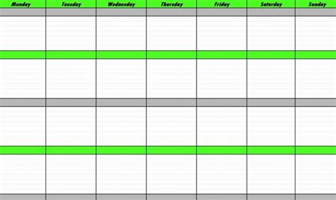 Weekly Schedule Templates Excel Elegant Weekly Schedule Template