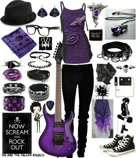 Purple Emo Style 💀💜 Emofashionwear Punk Outfits Hipster Outfits