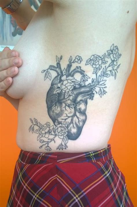 Feminine Floral Anatomical Heart Tattoo By Chloe Deboo Tattoonow