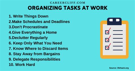 15 Practical Hacks For Organizing Tasks At Work Career Cliff