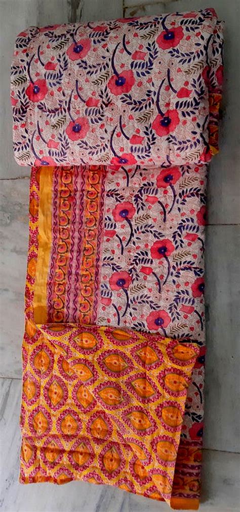 Indian Handmade Sanganer Hand Block Print Quilt Perfect For Etsy