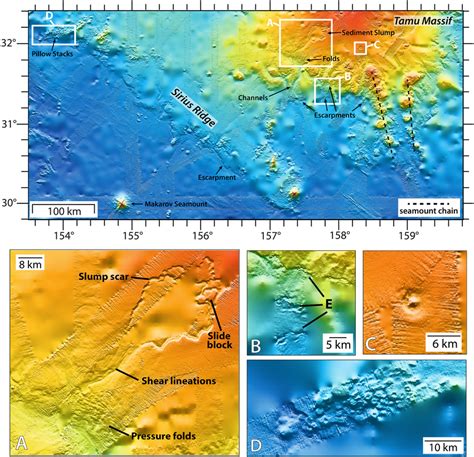 Shaded Relief Bathymetry Map Of Southern Tamu Massif And Selected Download Scientific Diagram