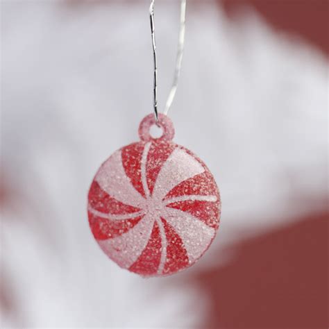 Artificial Peppermint Candy Ornaments Christmas Miniatures
