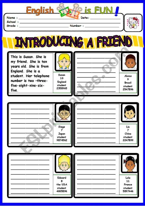 Introducing A Friend Esl Worksheet By Bburcu Vocabulary Worksheets
