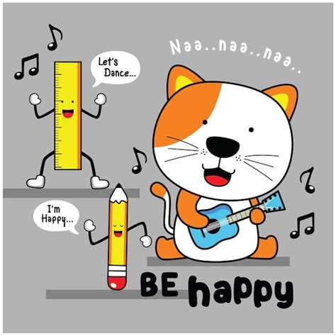 Premium Vector Cat Playing Guitar Funny Animal Cartoon