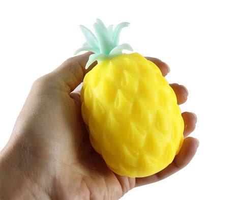 buy 1 large pineapple soft fluff filled fruit squeeze stress balls squishy toy sensory
