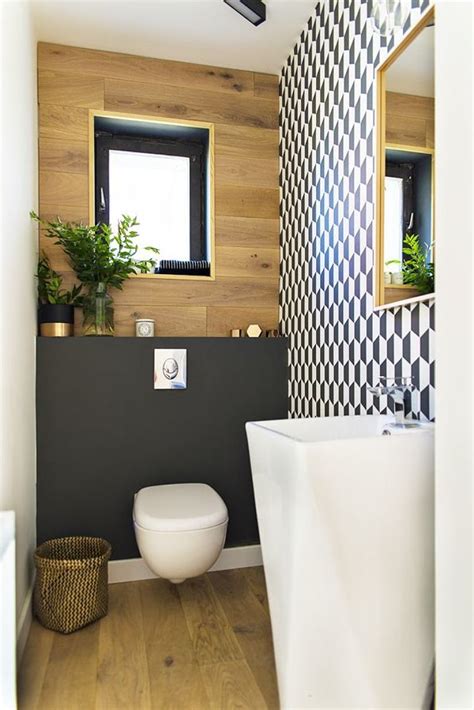 Baño Con Papel Pintado Guest Bathroom Diy Bathroom Bathroom Interior