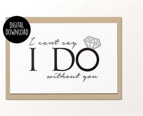I cant say i do without you box. i can't say i do without you printable wedding card