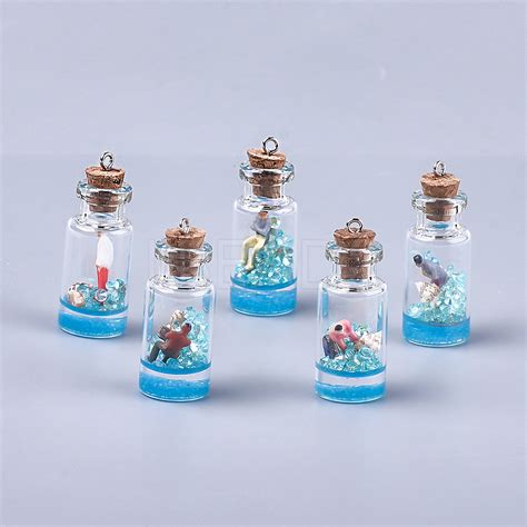 Glass Wishing Bottle Pendant Decorations