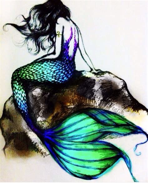 Mermaid Artwork Mermaid Drawings Mermaid Tattoos Art Drawings
