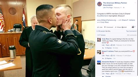 Gay Military Couples Kiss Photo Sweeps The Internet