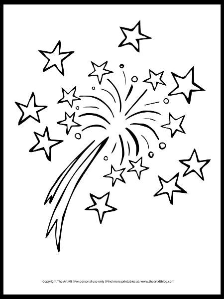  fire works coloring pages