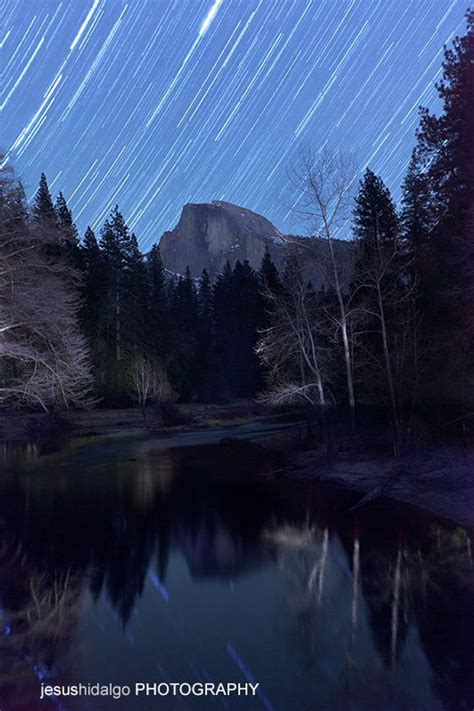 Star Trails Over Half Dome Yosemite National Park