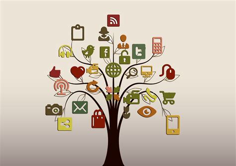 Clipart Social Media Tree