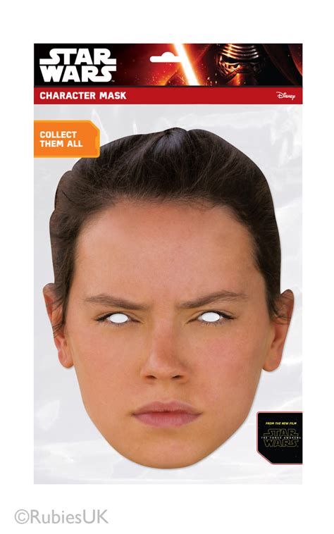 Rey Official Star Wars The Force Awakens Card Party Face Mask