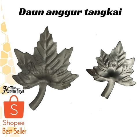 Daun Anggur Tangkai Besi Plat Ornamen Tralis Hiasan Pagar Balkon Canopy