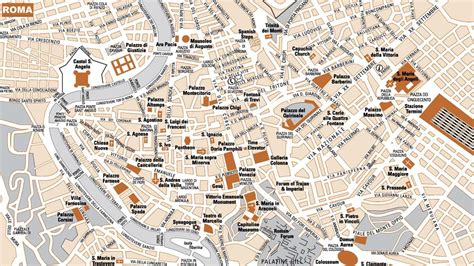 Mapa turistico de Roma Mapa turístico Onde ficar em roma Centro de roma