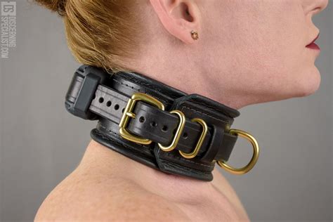 Obedience Bdsm Collar Wide Remote Control Premium Leather Etsy