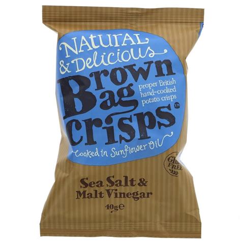 Buy Brown Bag Crisps Sea Salt And Vinegar 40g Crisps And Snacks Online − Uk