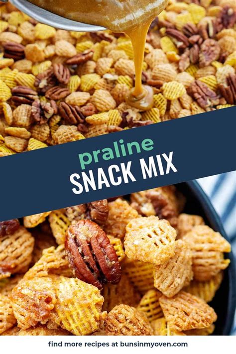 The Ultimate Praline Crunch Snack Mix Crispix Cereal And Pecans